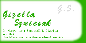 gizella szmicsak business card